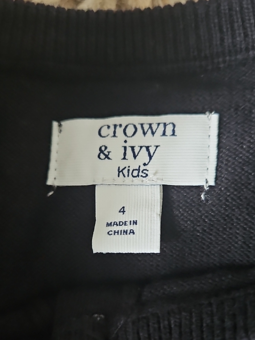 Crown & Ivy Black Girls' Cardigan | Size 4 - Picture 2 of 3